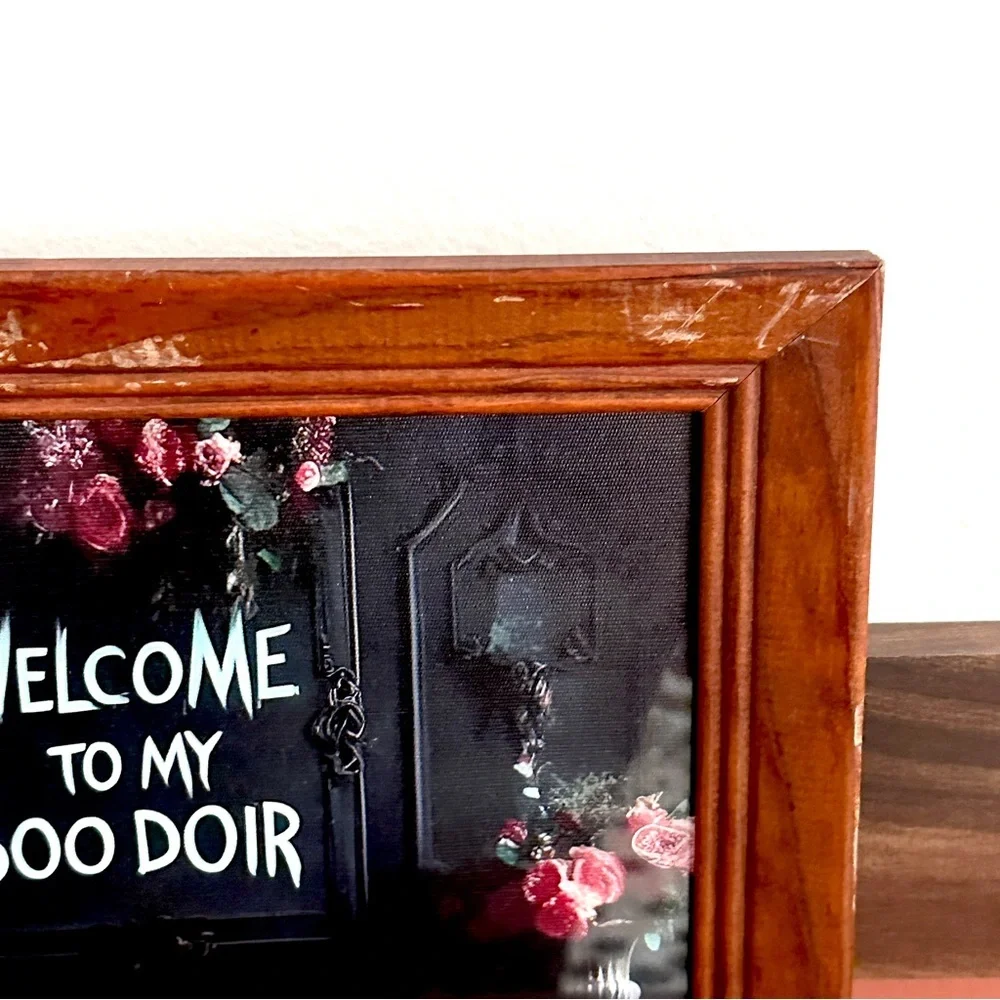 Welcome To My Boo Doir Bedroom Ghost Canvas Art Print Spooky Vtg Framed Gothic